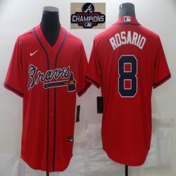 Nike Atlanta Braves #8 Eddie Rosario red majestic baseball jersey