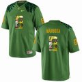 Oregon Ducks #8 Marcus Mariota Green With Portrait Print College Football Jersey