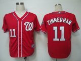 MLB Jerseys Washington Nationals 11 Zimmerman Red 2011 Cool Base