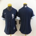 Women Nike Kansas City Royals blank blue majestic baseball jerseys City Version-BD