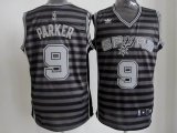 Adidas San Antonio Spurs #9 Tony Parker Grey Strip NBA Jerseys