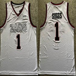 Gonzaga Bulldogs #1 Jalen Suggs Jersey White 2021 WCC NCAA Basketball Jerseys-LC