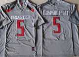 Texas Tech Red Raiders #5 Patrick Mahomes Gray College Football Jersey-PNS