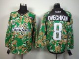 reebok Washington Capitals 8 Alex Ovechkin Green camo nhl Jersey