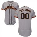 Custom San Francisco Giants gray Flexbase Authentic Collection Jersey(1)