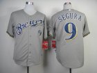 Milwaukee Brewers Jean Segura 9 gray MLB Jerseys