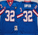 Buffalo Bills #32 O.J Simpson blue thrwoabck Blue NFL Jerseys-PNS