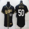 Nike Los Angeles Dodgers Mookie Betts black gold 2020 Away Official Authentic Player Jersey-BD