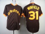 San Diego Padres 31# Dave Winfield Coffee MLB jersey