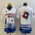 Youth Puerto Rico Baseball blank White 2023 World Baseball Classic Replica Player Jersey 05