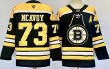 Boston Bruins #73 Charlie McAvoy black NHL Hockey Jerseys-PD 02