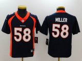 Kid Denver Broncos #58 Von Miller Nike blue Color Rush Limited Jersey