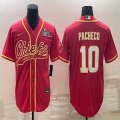 2023 super bowl Nike Kansas City Chiefs #10 Isiah Pacheco red baseball jerseys Joint name-BD