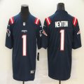 Patriots #1 Newton Nike blue Color Rush Limited Jersey