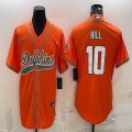 Nike Miami Dolphins #10 Tyreek Hill orange baseball jerseys Joint name-BD