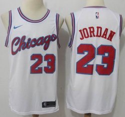 Chicago Bulls #23 Michael Jordan white nba jerseys-S8