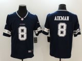 Nike Dallas cowboys #8 Troy Aikman dark blue color Rush Limited Jersey