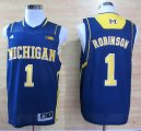 Adidas Michigan Wolverines Glenn Robinson III #1 Basketball Authentic Jerseys - Navy Blue