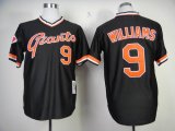 San Francisco Giants 9 WILLIAMS black throwback MLB Jerseys