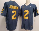 Michigan Wolverines #2 Will Johnson dark blue college football jerseys