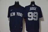 Nike New York Yankees #99 Aaron Judge dark blue gray majestic baseball jersey