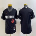 Youth Nike Baltimore Orioles blank black majestic baseball jersey city version-BD 04