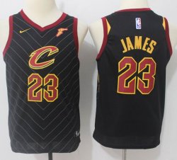 Youth Nike Cleveland Cavaliers 23 LeBron James black fashion nba basketball jersey(1)