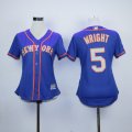 women New York Mets David Wright #5 blue MLB Jerseys