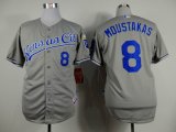 Kansas City Royals #8 Mike Moustakas Grey MLB baseball Jerseys