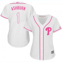 2017 Women Philadephia Phillis #1 Ashburn white majestic mlb jersey