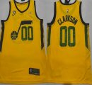 Nike Utah Jazz #00 Jordan Clarkson yellow nba basketball jerseys-XD