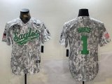 Philadelphia Eagles 1# Jalen Hurts Nike Arctic Camo 2024 Salute to Service Limited Jersey Joint name-BD