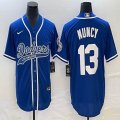 Nike Los Angeles Dodgers #13 Max Muncy blue majestic baseball Jerseys Joint name -BD