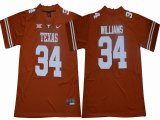 Texas Longhorns #34 Ricky Williams orange College Football Jersey-GLT