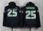 Nike Seattle Seahawks #25 Sherman dark blue gray nfl Hooded Sweatshirt