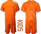 2023 Puma jujube orange goalkeeper kid soccer jerseys