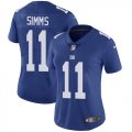 Women New York Giants #11 Phil Simms blue Nike Color Rush Limited Jersey