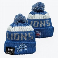 2024 Detroit Lions blue white NFL Sports Cuffed Knit Hats 01