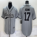 Nike Oakland Raiders #17 Davante Adams gray baseball jerseys Joint name-BD