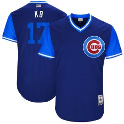 Chicago Cubs #17 KB blue classic baseball Jerseys