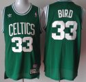 Boston Celtics BLarry Bird 33 Throwback green NBA jerseys