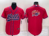 Nike Buffalo Bills red baseball jerseys Joint name-BD 01