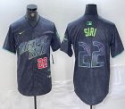 Nike Tampa Bay Rays #22 Jose Siri black majestic baseball jersey city version 02