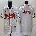 Nike Atlanta Braves blank white majestic baseball MLB Jerseys 02