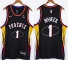 Nike Phoenix Suns #1 Devin Booker black NBA basketball Jersey-XD