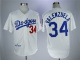 Los Angeles Dodgers 34 Fernando Valenzuela 1981 throwback white mlb jersey-SG