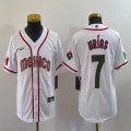 Youth 2023 World Cup Mexico #7 Julio Urias white majestic baseball jerseys 14