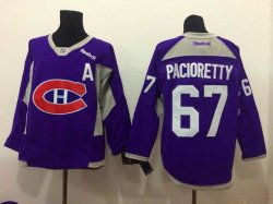 Reebok Montreal Canadiens #67 Max Pacioretty purple ice hockey jersey A patch