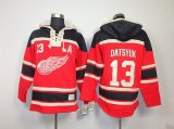 Detroit Red Wings Gordie DATSYUK 13 red NHL Hooded Sweatshirt