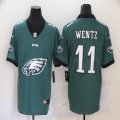 Nike Eagles #11 Carson Wentz Green Color Rush Limited Jersey-BD